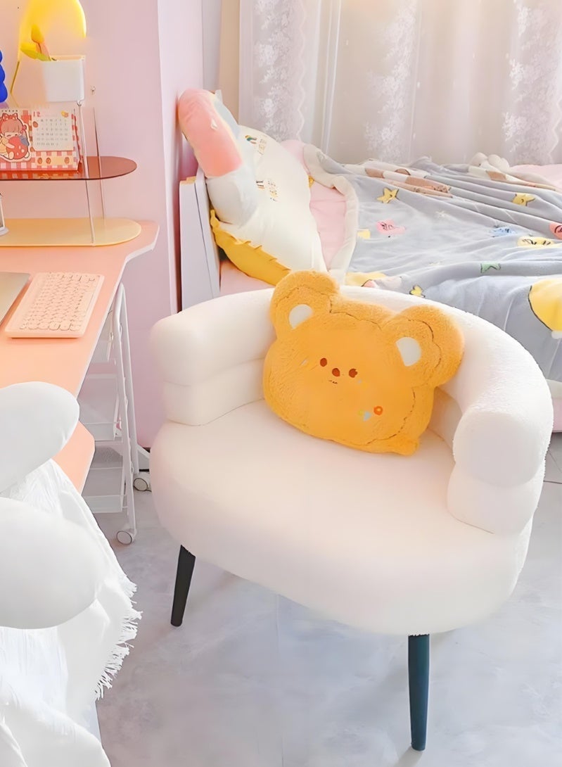 Halamine Modern Boucle  Accent Chair with Scandi-Style Legs ，Cream-Colored - Image 5